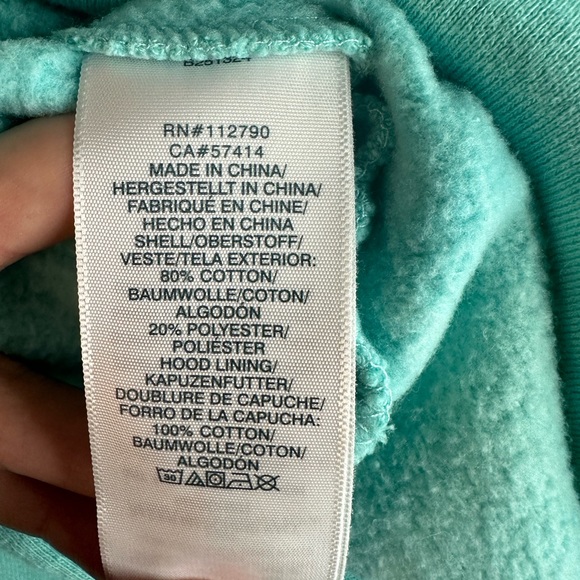 TRUE RELIGION CROP TOP SWEATSHIRT YUCCA CRYSTAL WASH - Picture 7 of 7